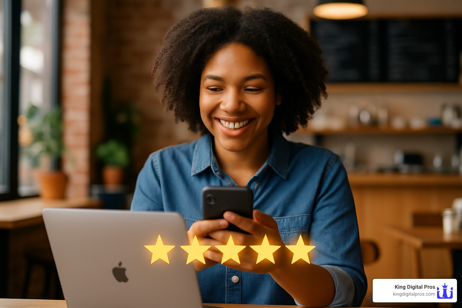 Customer Leaving Positive Online Review - Digital Marketing For Small Businesses