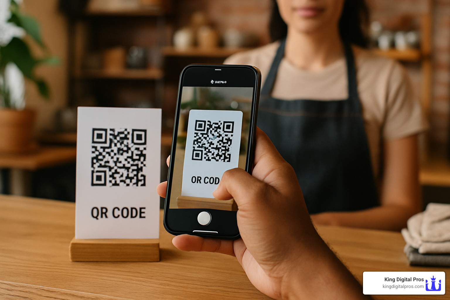 Qr Code Being Scanned By Smartphone - Digital Marketing For Small Businesses
