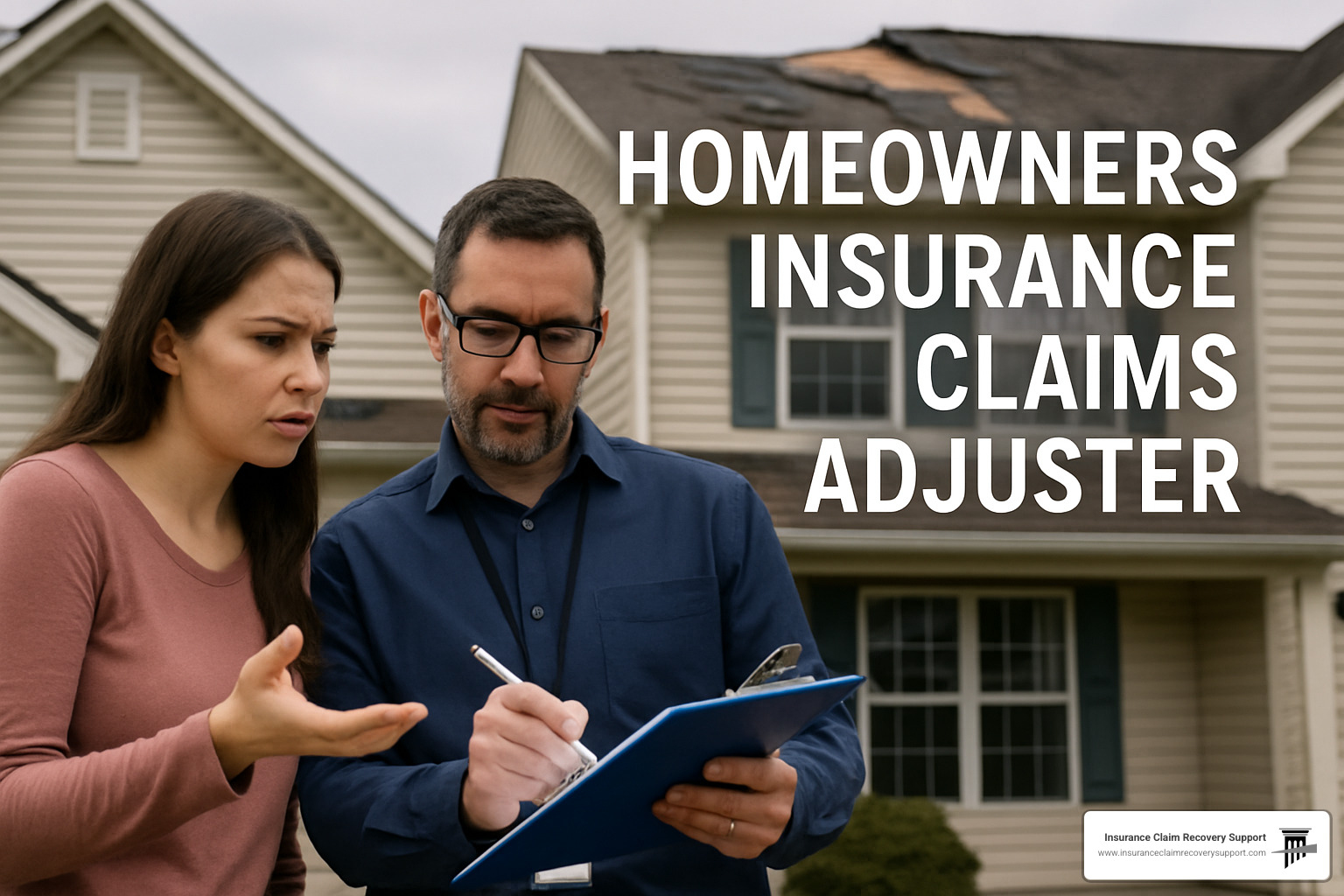 Organized claim documentation folder with photos, receipts, estimates, and policy documents neatly arranged - homeowners insurance claims adjuster