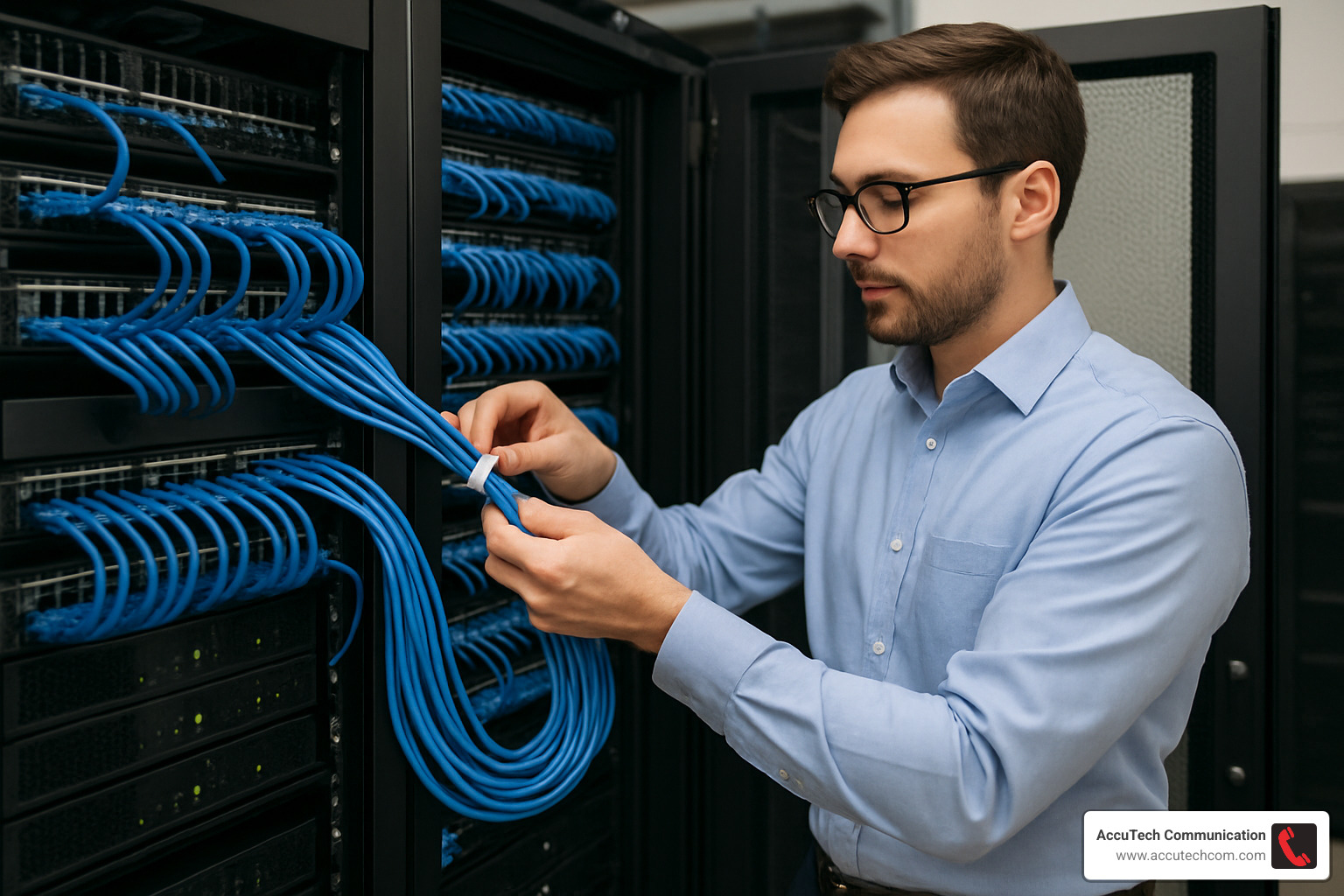 Professional network cabling installation