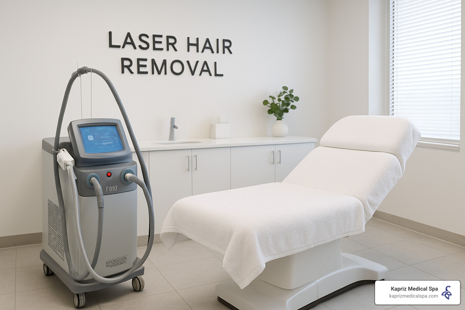 modern laser hair removal treatment room with advanced cooling technology - laser hair removal jacksonville