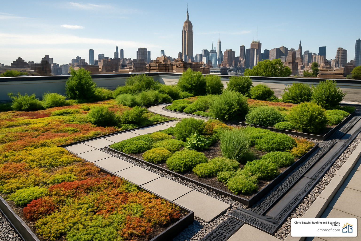 rooftop garden - types of flat roofs