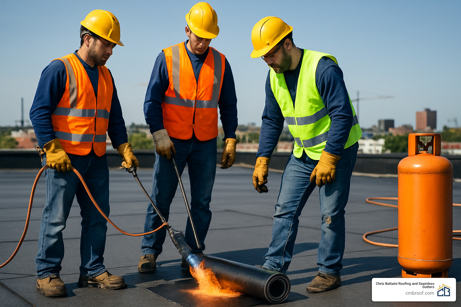torch-down application - types of flat roofs