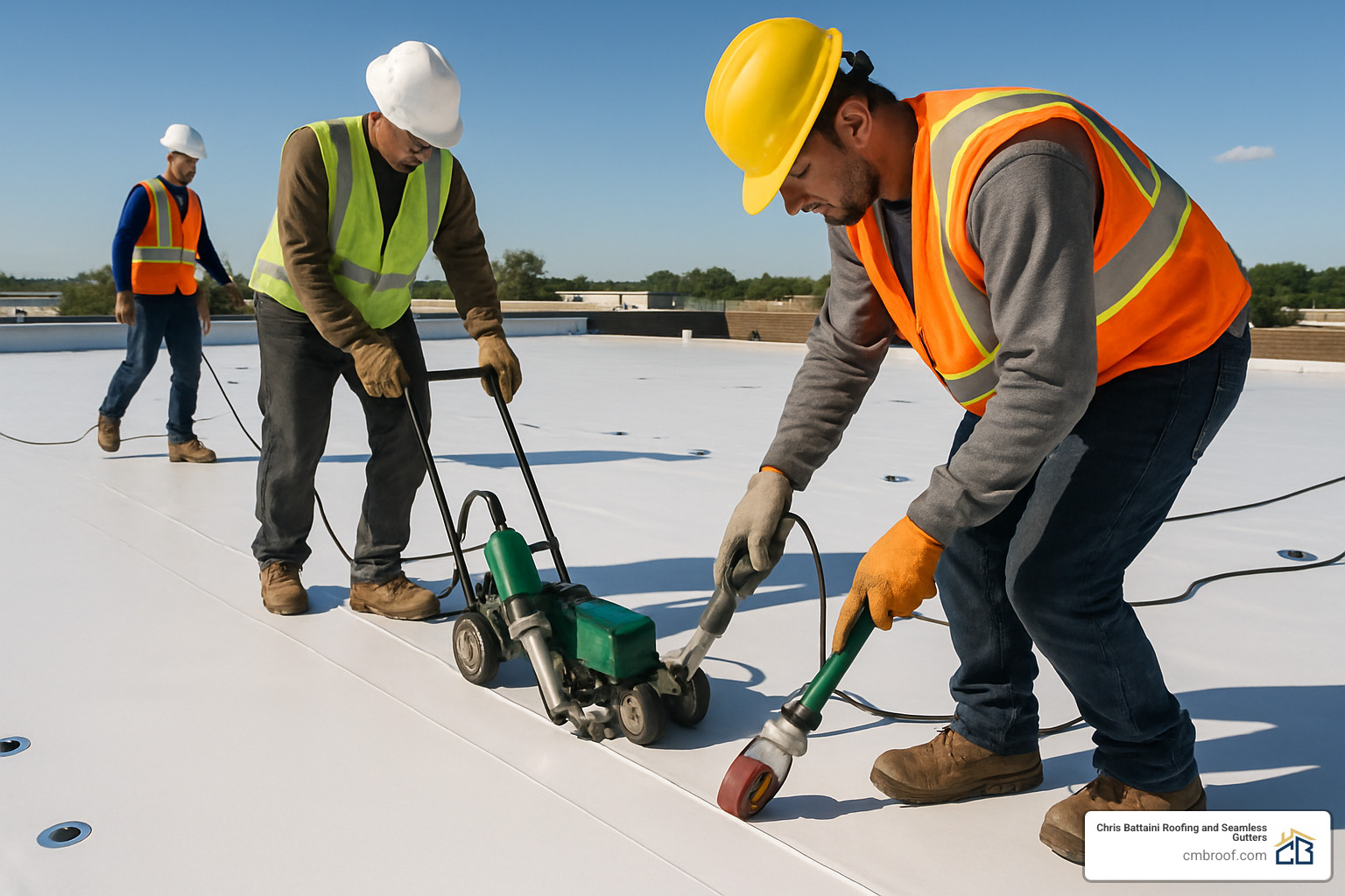 TPO roofing installation - types of flat roofs