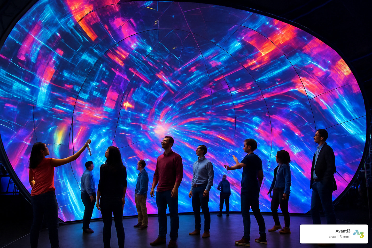 Headset-free projection dome creating immersive VR experience for multiple viewers simultaneously - Interactive brand experiences