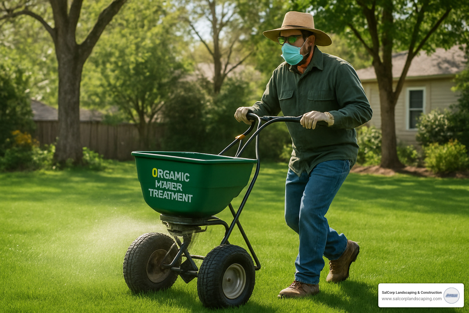 organic lawn treatment application - eco friendly lawn care near me