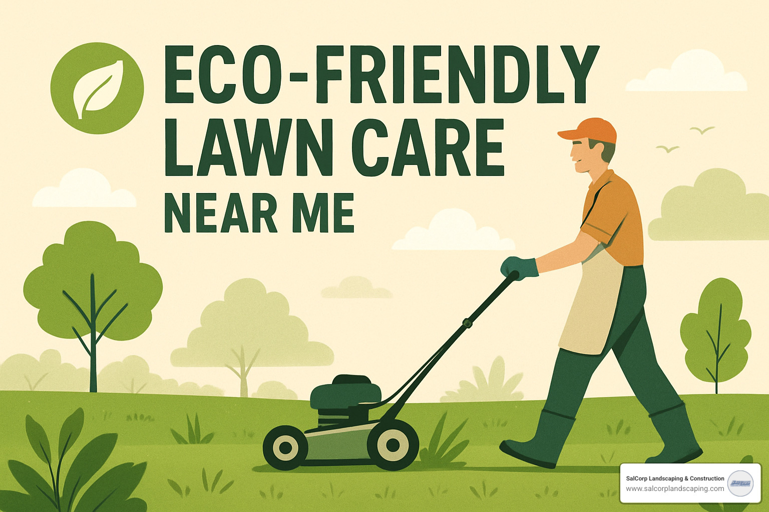 solar-powered lawn care equipment charging on service truck - eco friendly lawn care near me