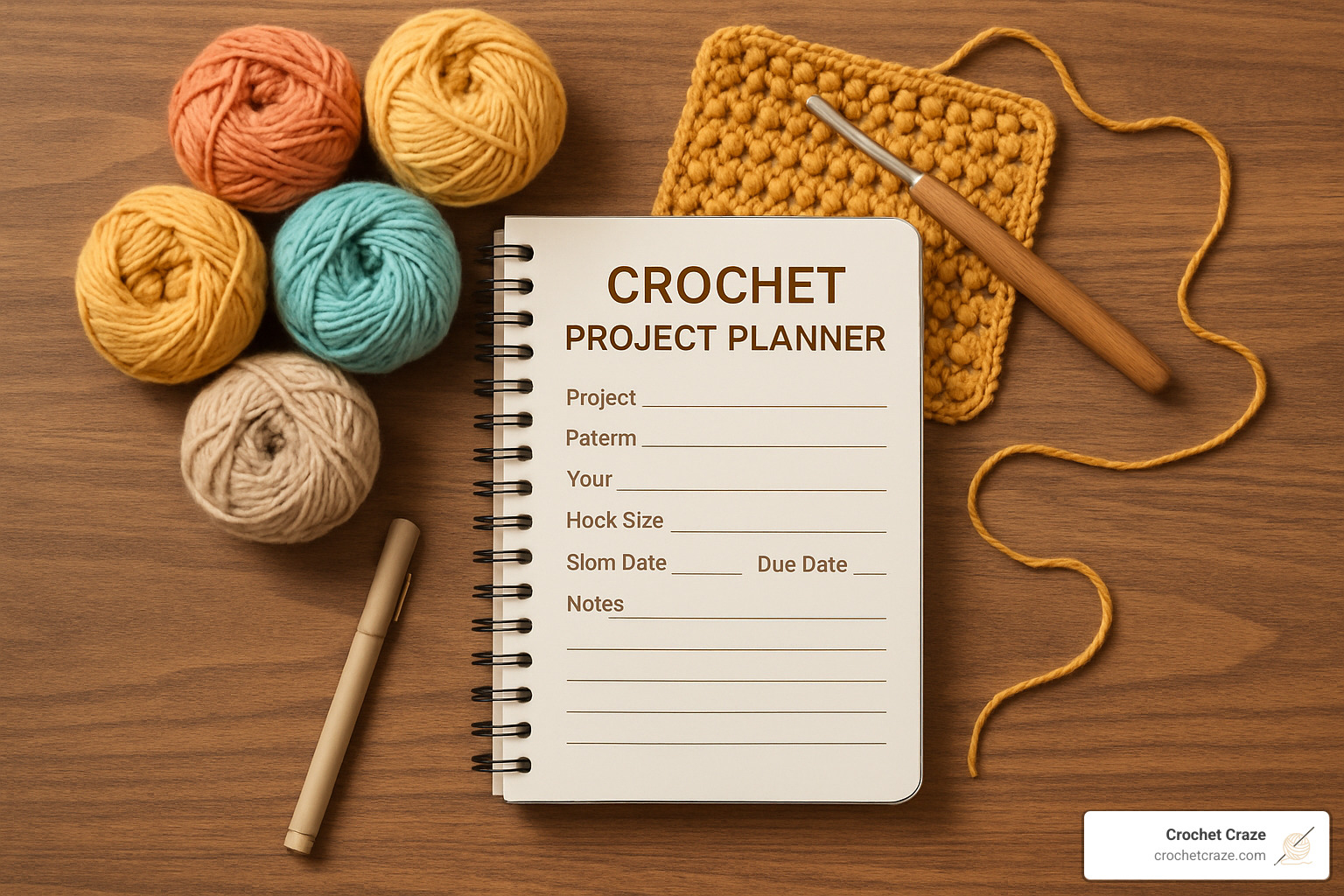 Organized yarn stash inventory page showing different weight categories with yarn samples attached and storage locations noted - Crochet project planner