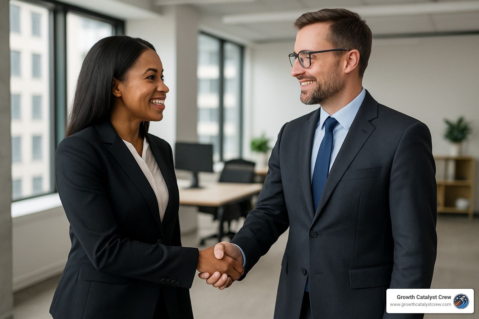professional handshake between business partners - lead generation seo company