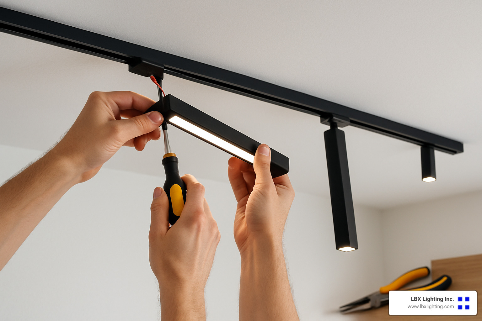 modern LED rail lighting installation - rail lighting