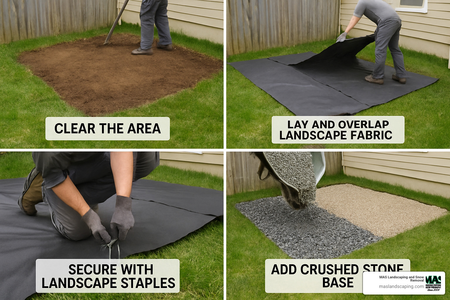 step-by-step underlayment installation process - landscaping material