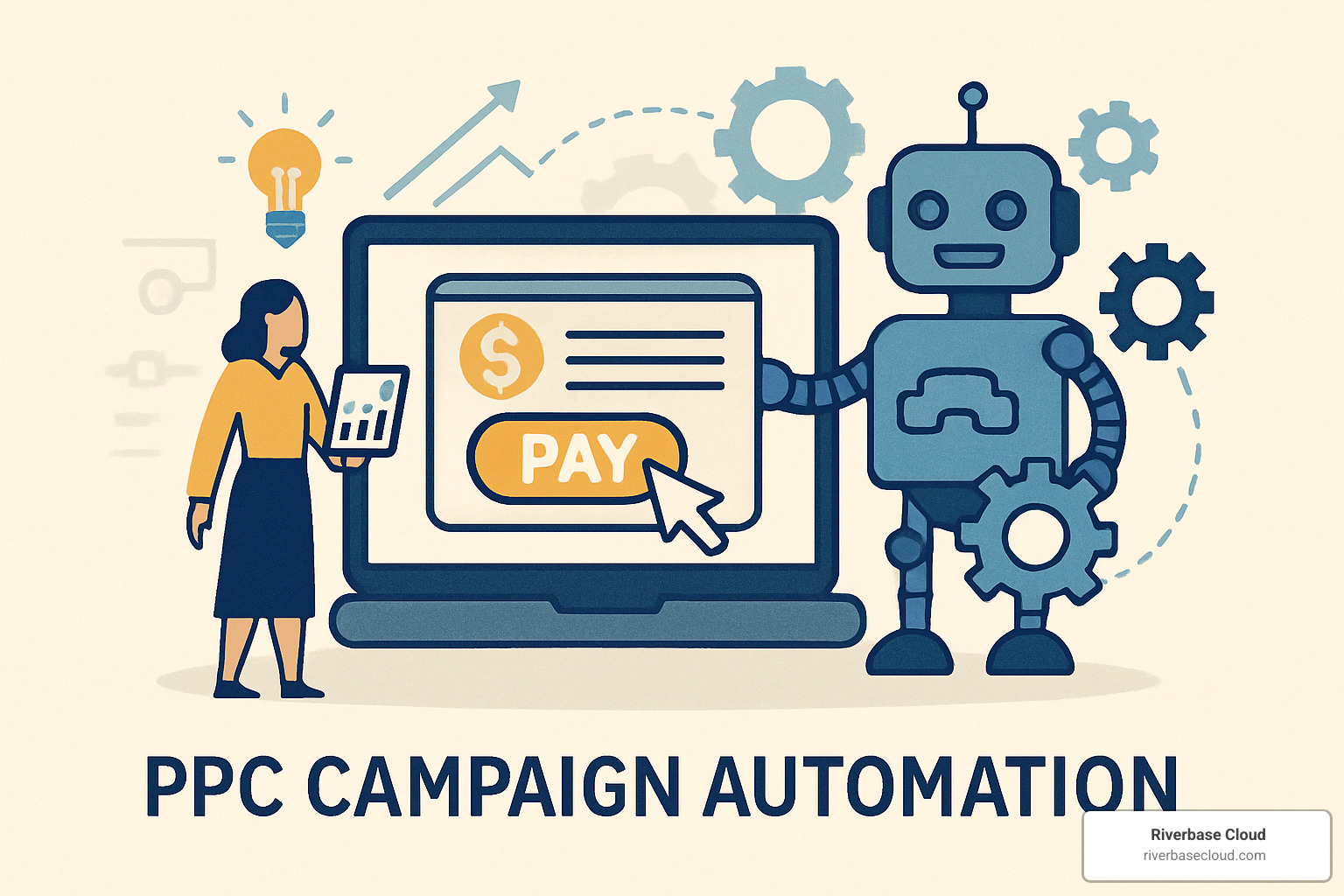 Smart bidding performance curve showing improved conversion rates and reduced costs over time as AI learns from campaign data - PPC campaign automation