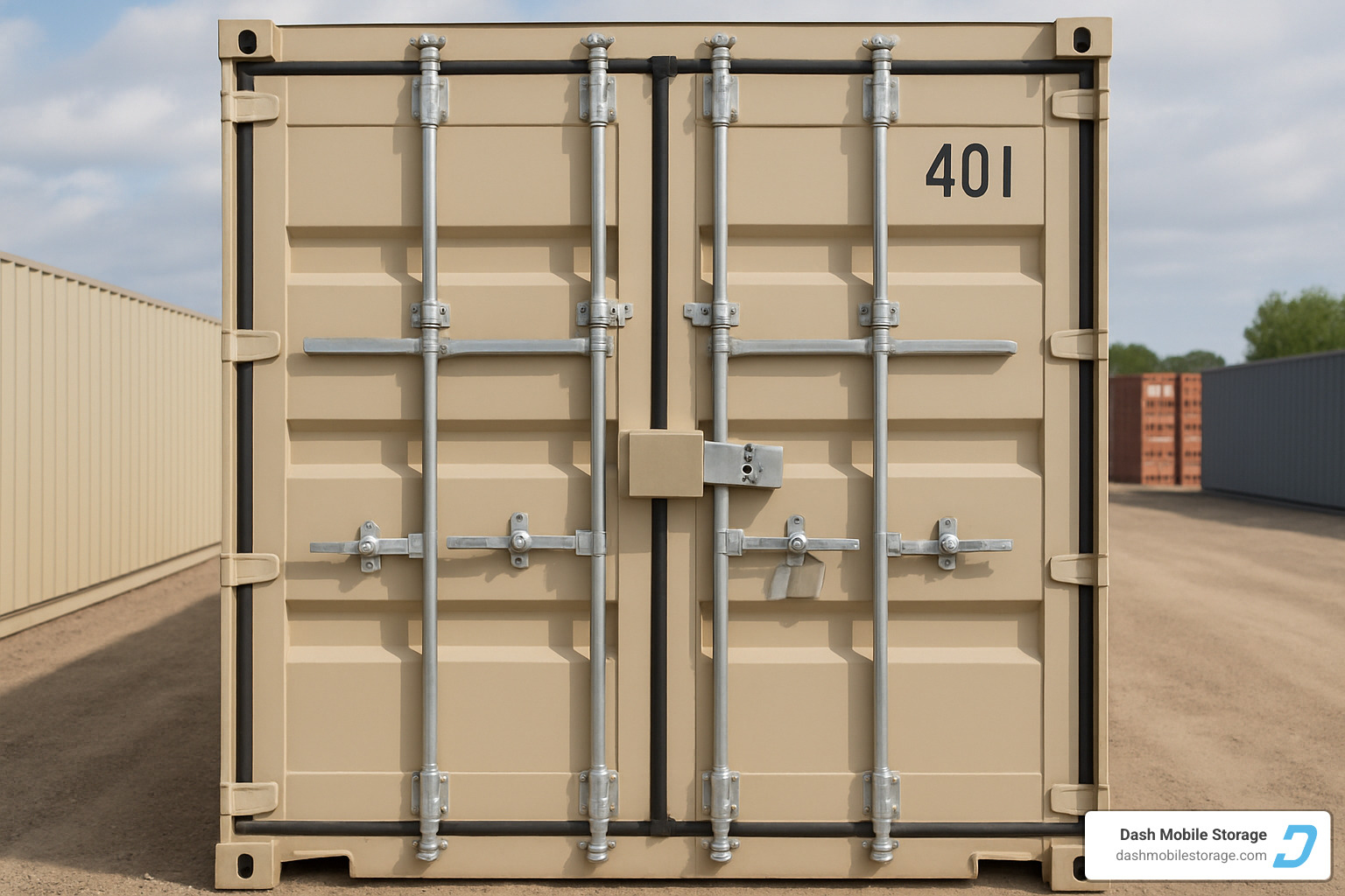Custom security features including reinforced doors and lockbox systems - 40 foot storage containers