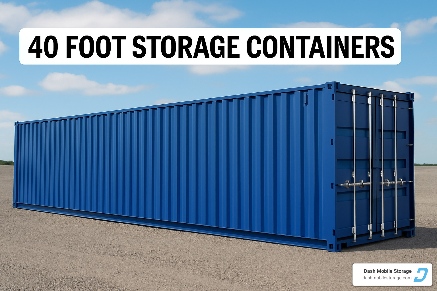 Tilt-bed truck delivering a 40 foot container - 40 foot storage containers