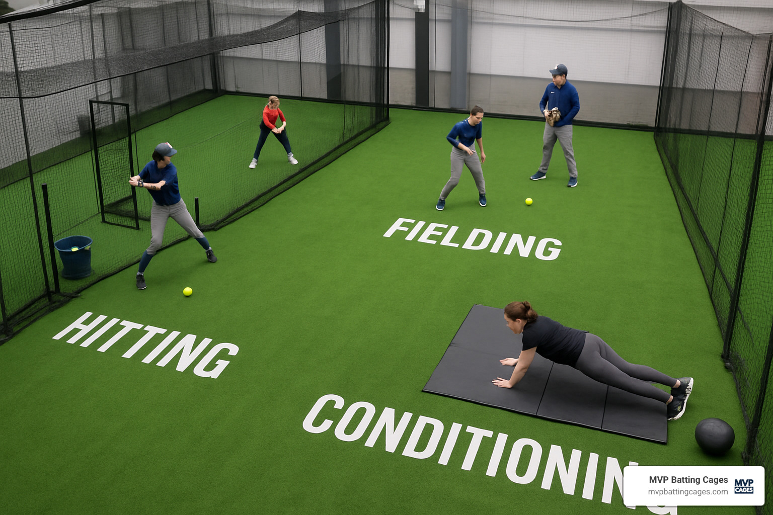 optimal indoor softball practice facility layout - indoor softball practice