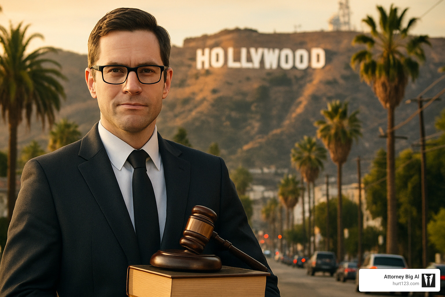 Contract signing scene with entertainment industry professionals - lawyer hollywood