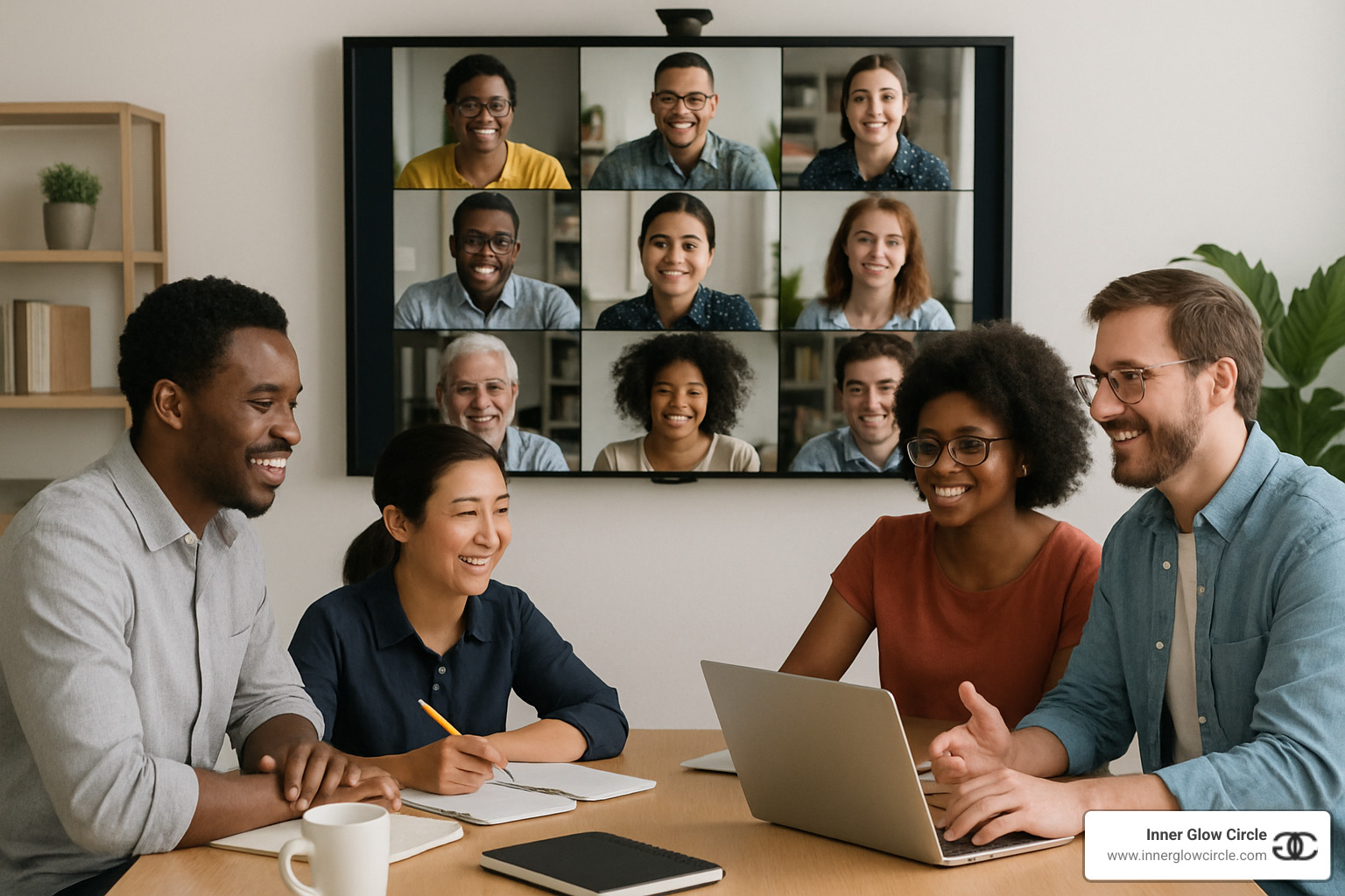 diverse coaching scholarship recipients collaborating in a virtual classroom setting - coaching scholarships
