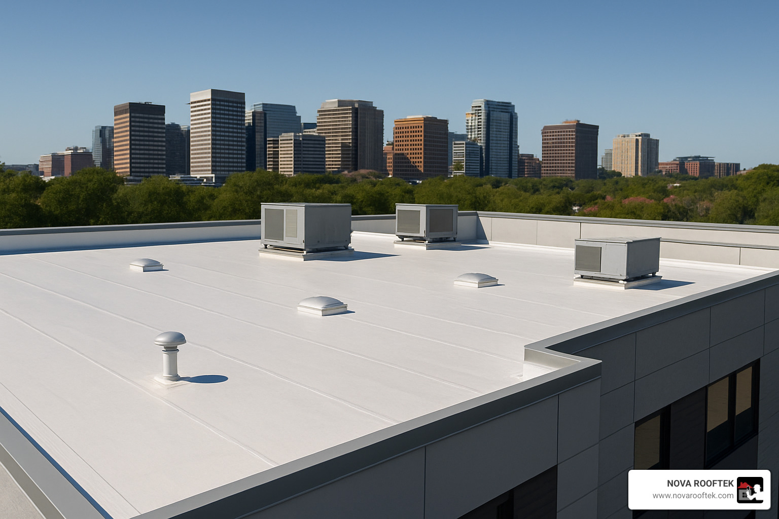 finished commercial roof - roofers alexandria