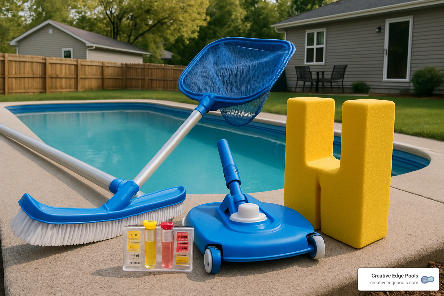 pool maintenance equipment for liner care - replacing inground pool liner
