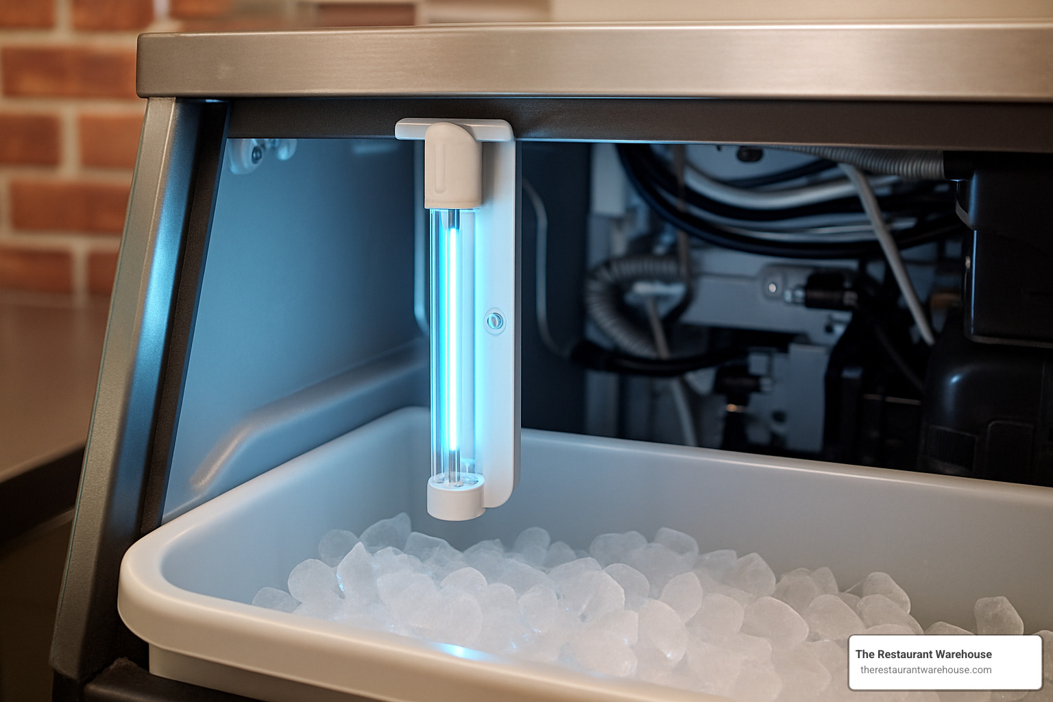 UV-C module installed in ice machine - ice machine cleaning