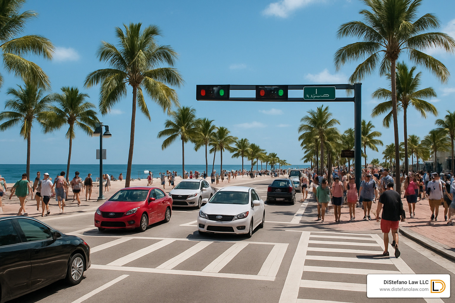 Busy intersection at A1A and Las Olas Boulevard in Fort Lauderdale - Fort Lauderdale car accident