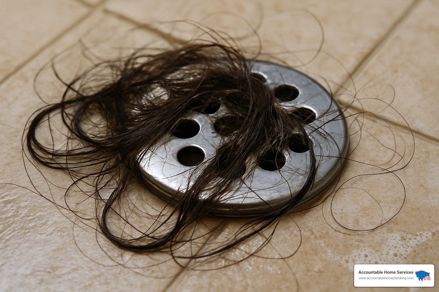 hair clogged shower drain - best drain cleaning solution