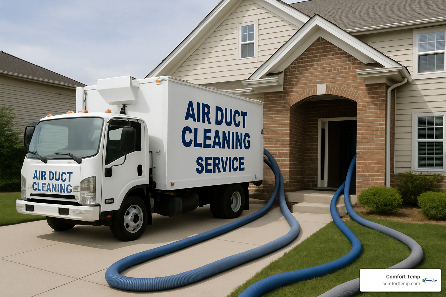 Professional truck-mounted vacuum system for air duct cleaning - air duct cleaning companies
