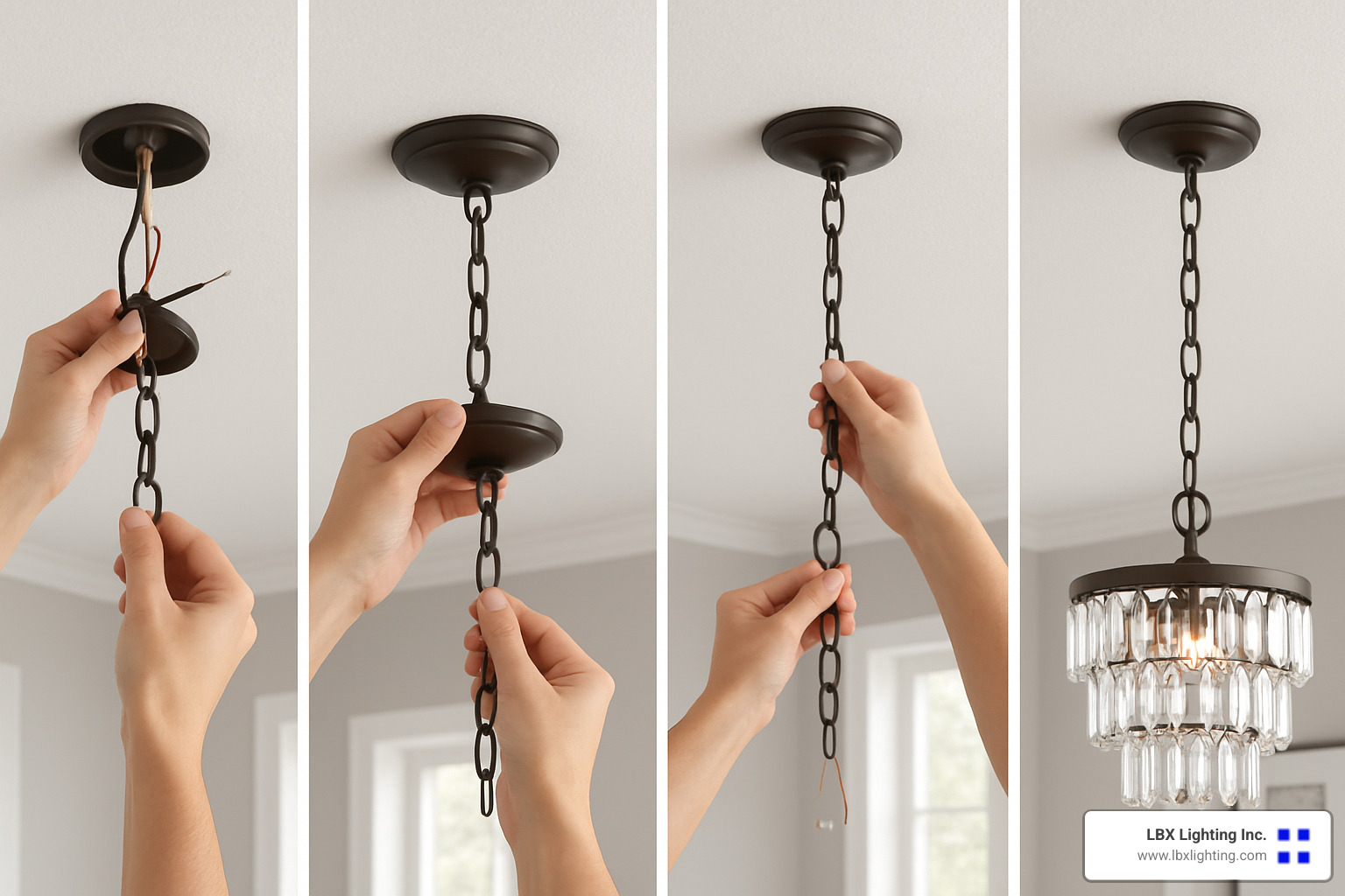 crystal pendant light installation - diy crystal pendant light