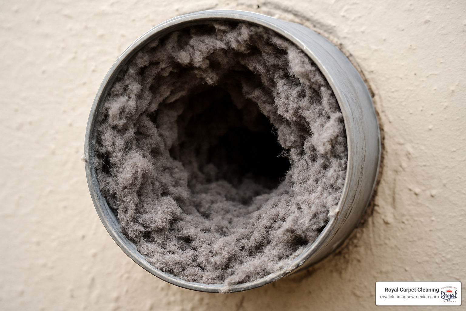 Clogged dryer vent full of lint - dryer vent cleaning albuquerque