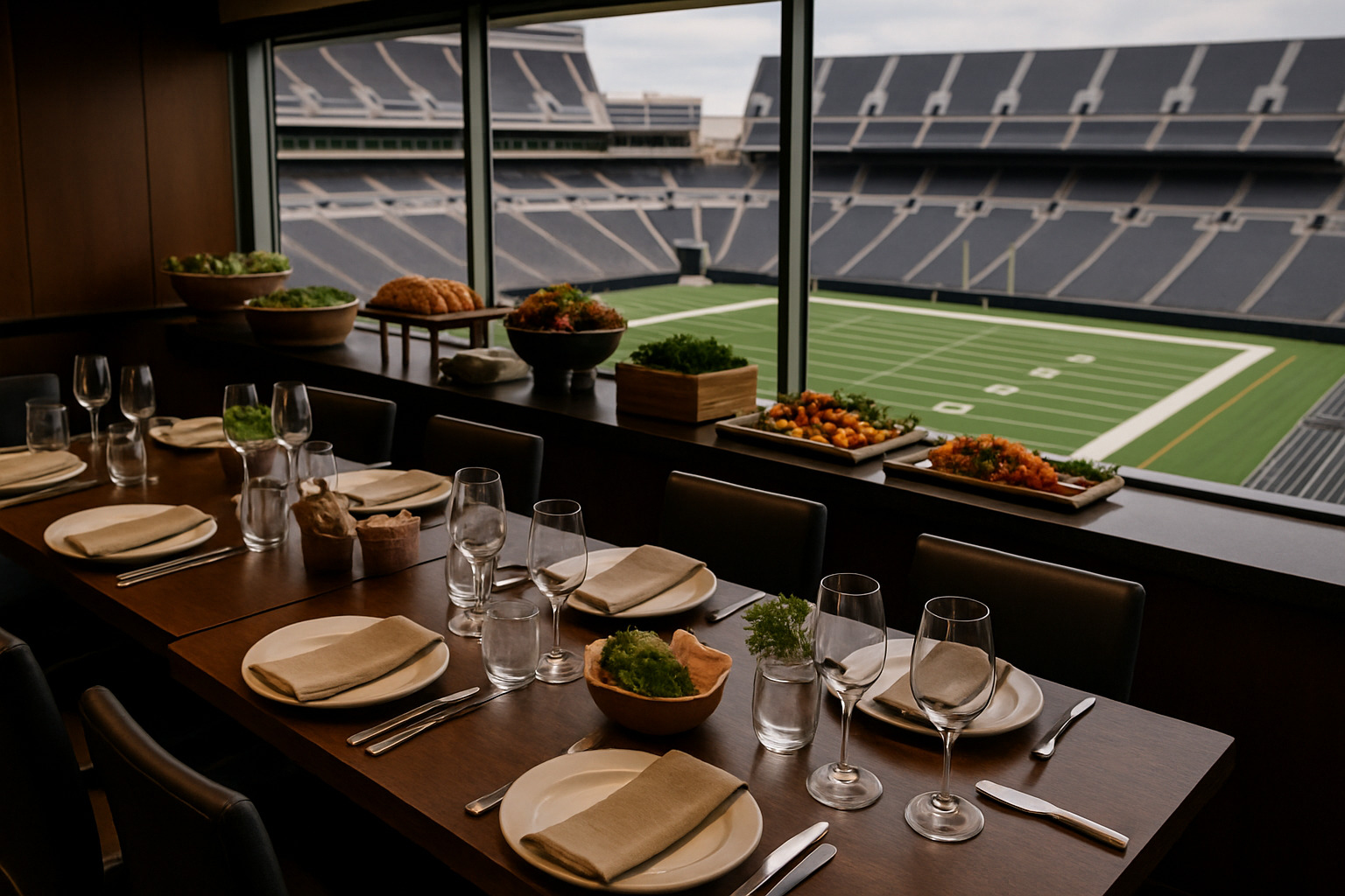 sustainable vip hospitality setup with reusable serviceware - vip football experience