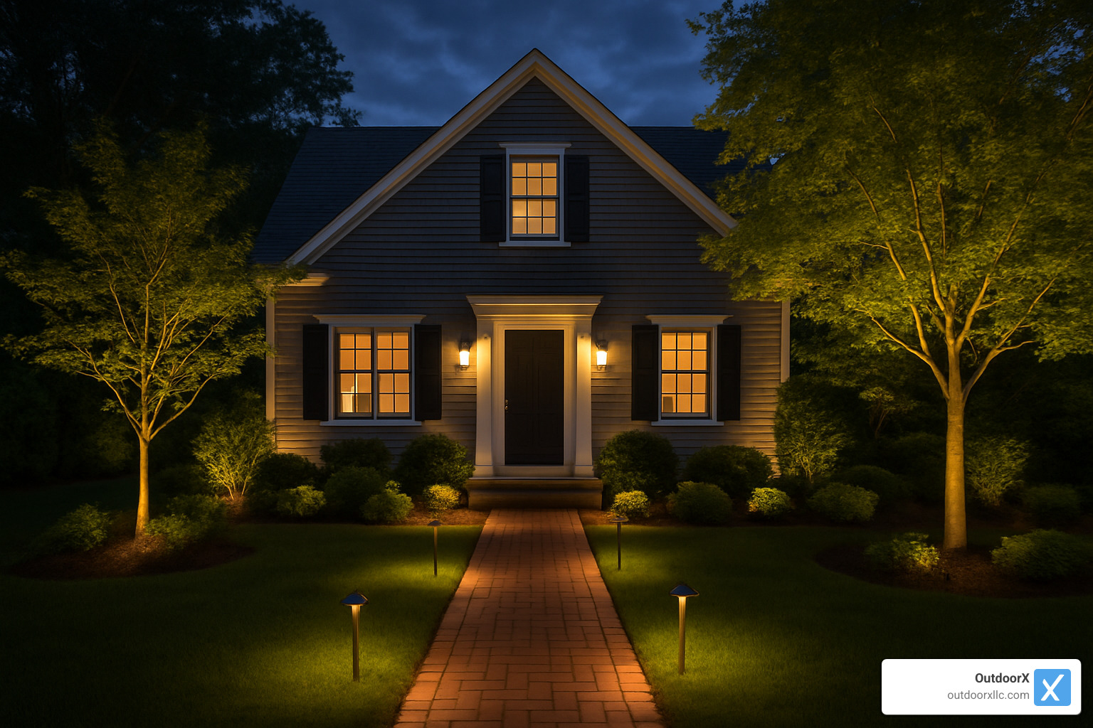 landscape lighting design plan for Newburyport property - landscape lighting newburyport ma