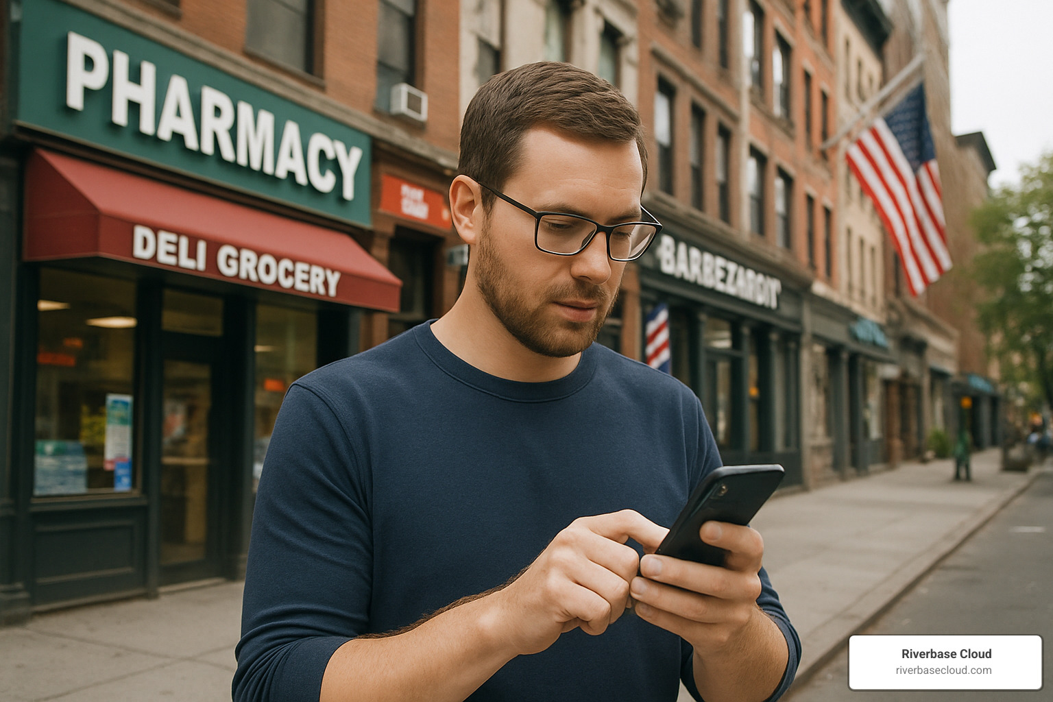 customer searching for local business on smartphone - Affordable local SEO services