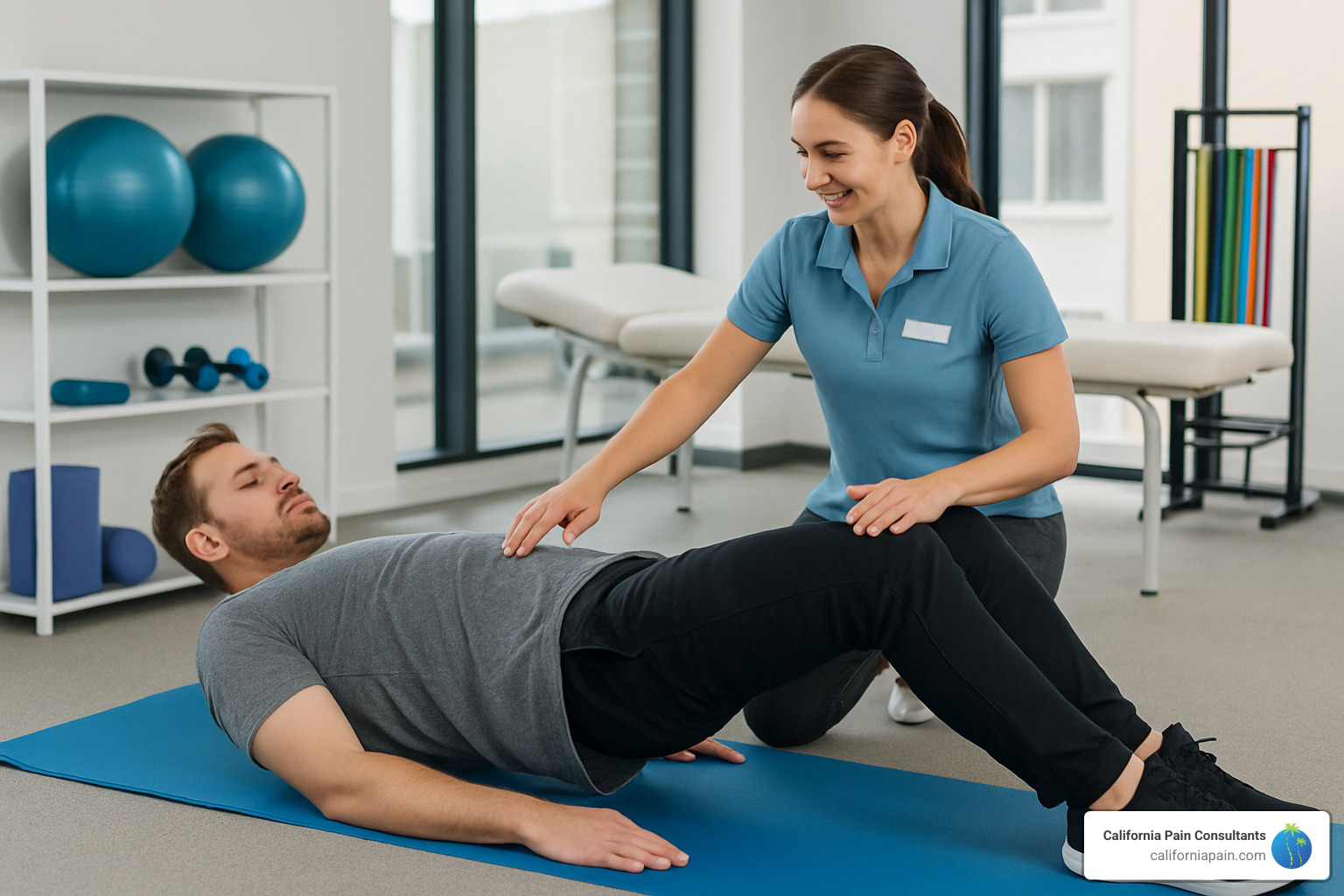 physical therapist guiding patient through core strengthening exercises - what is the best treatment for chronic back pain physical therapist guiding patient through core strengthening exercises - what is the best treatment for chronic back pain