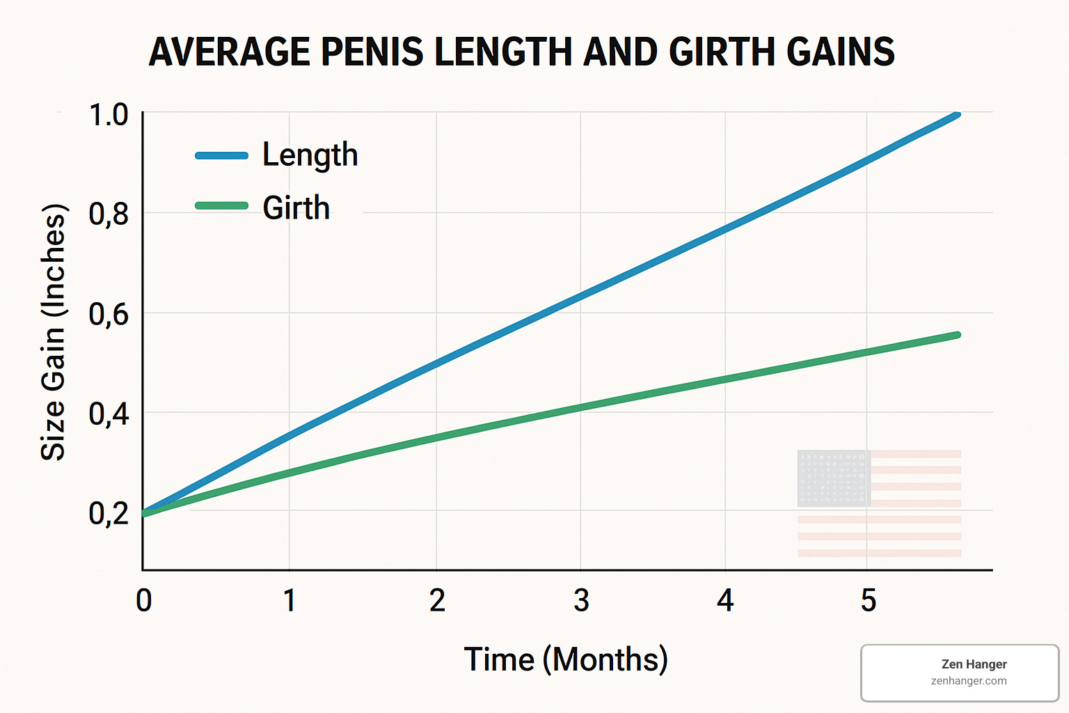 chart showing average penis enlargement progress over time - discreet penis enlargement