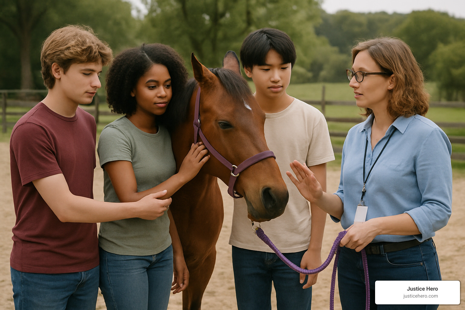 equine therapy session at youth behavioral center - behavioral centers for youth near me