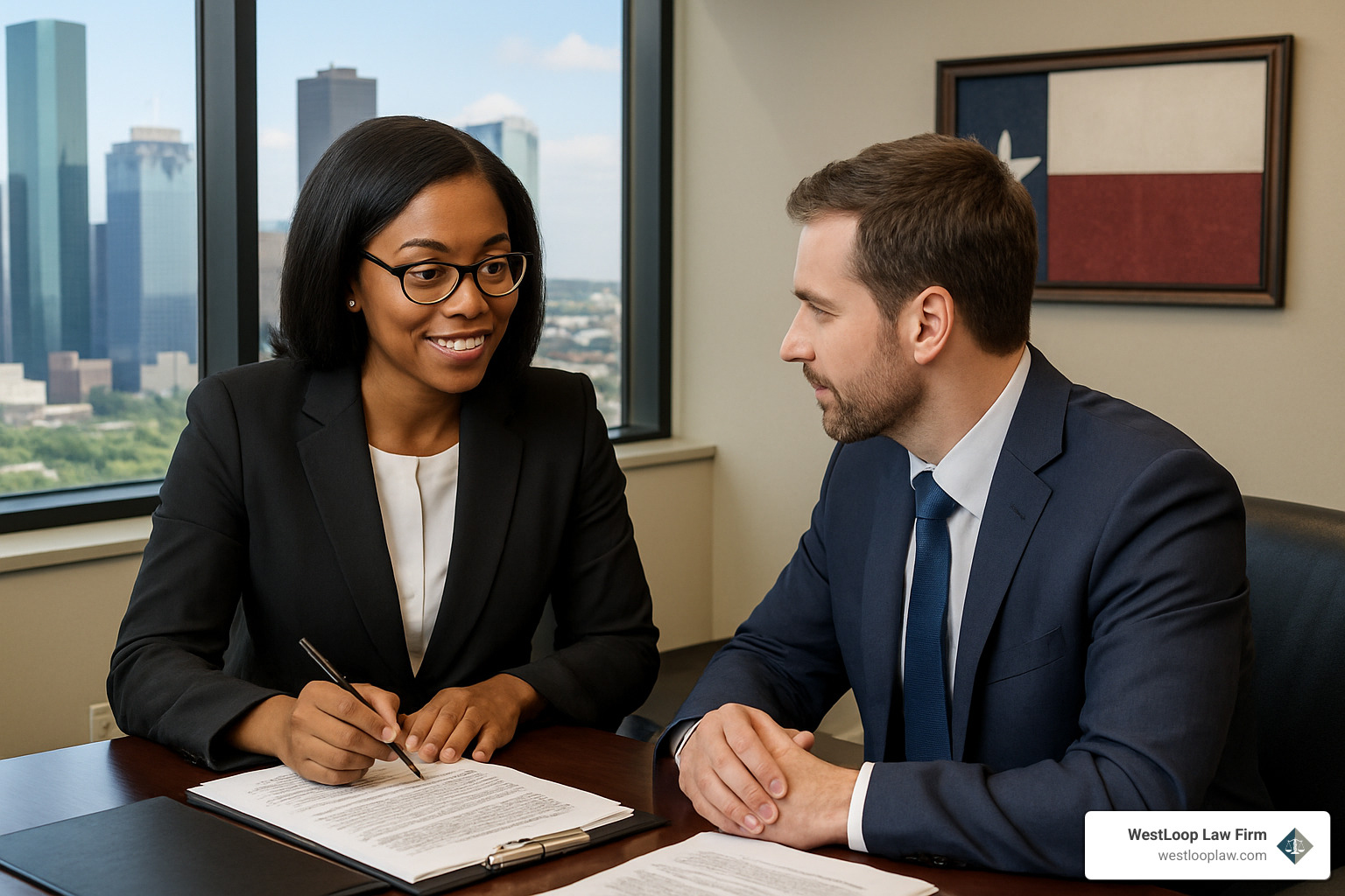 Houston attorney consulting with client - Houston probate attorney
