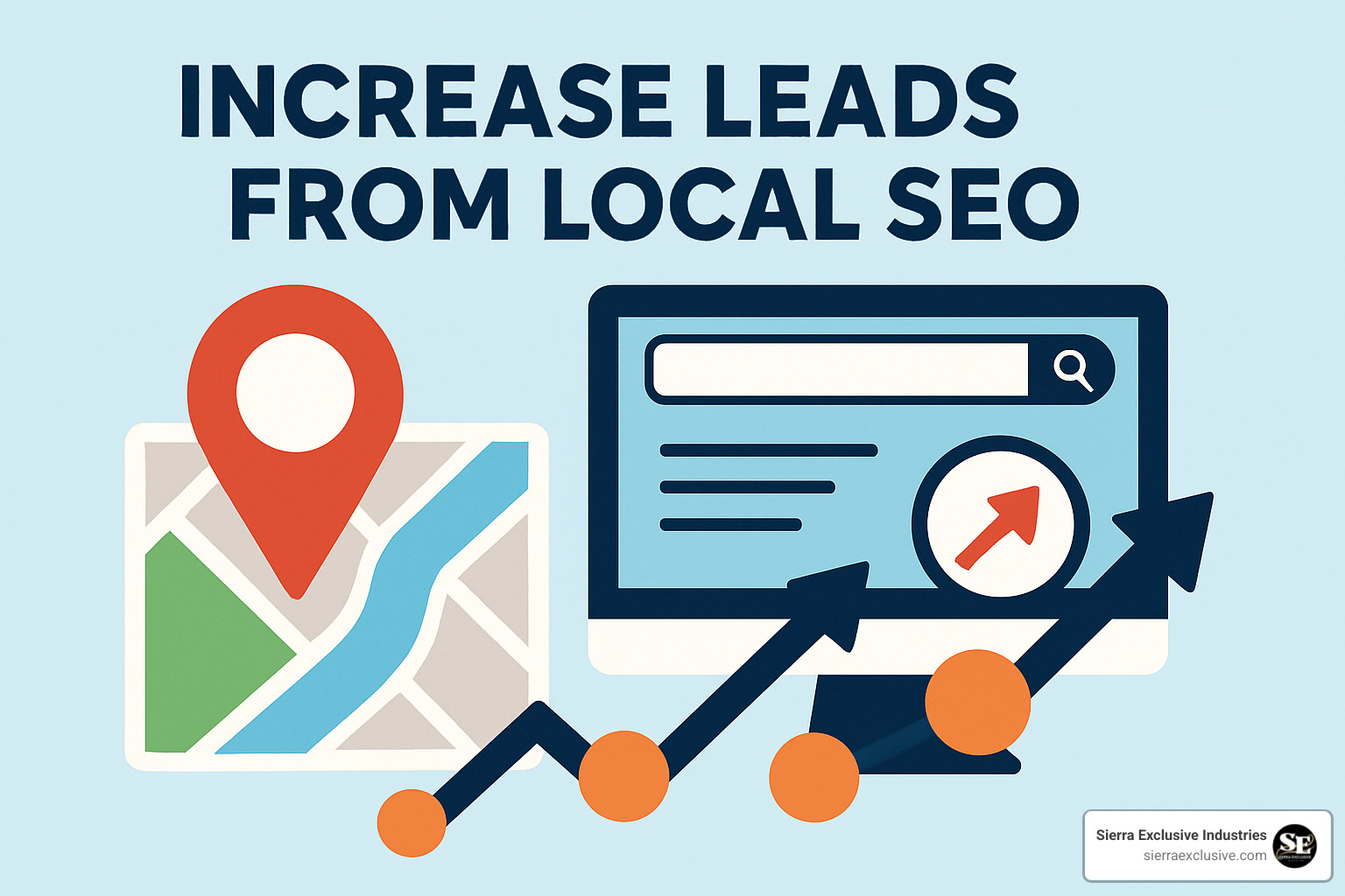 analytics dashboard showing local SEO metrics - increase leads from local seo