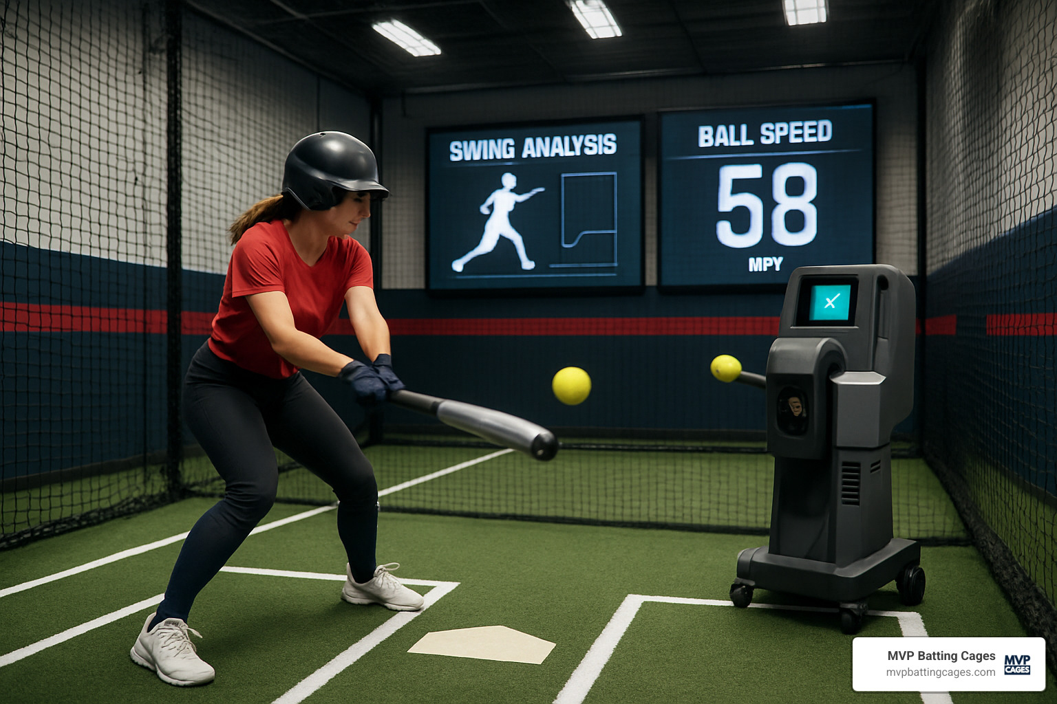 softball batting technology in indoor cages - indoor softball batting cages