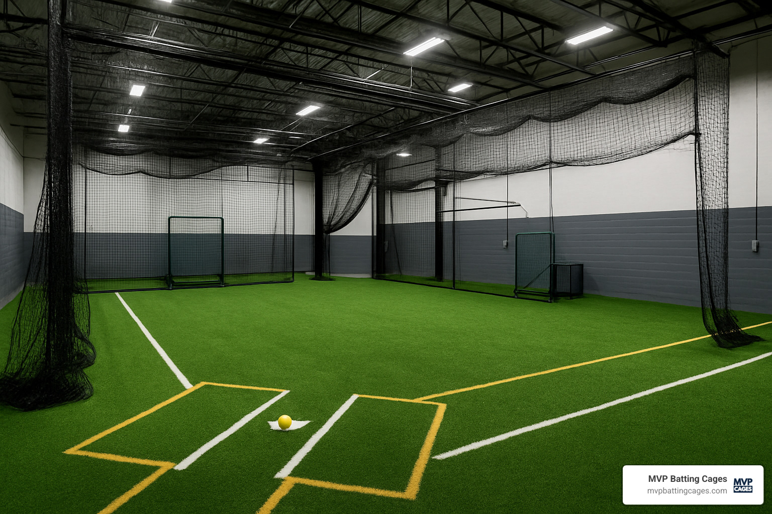 retractable indoor softball batting cage system - indoor softball batting cages