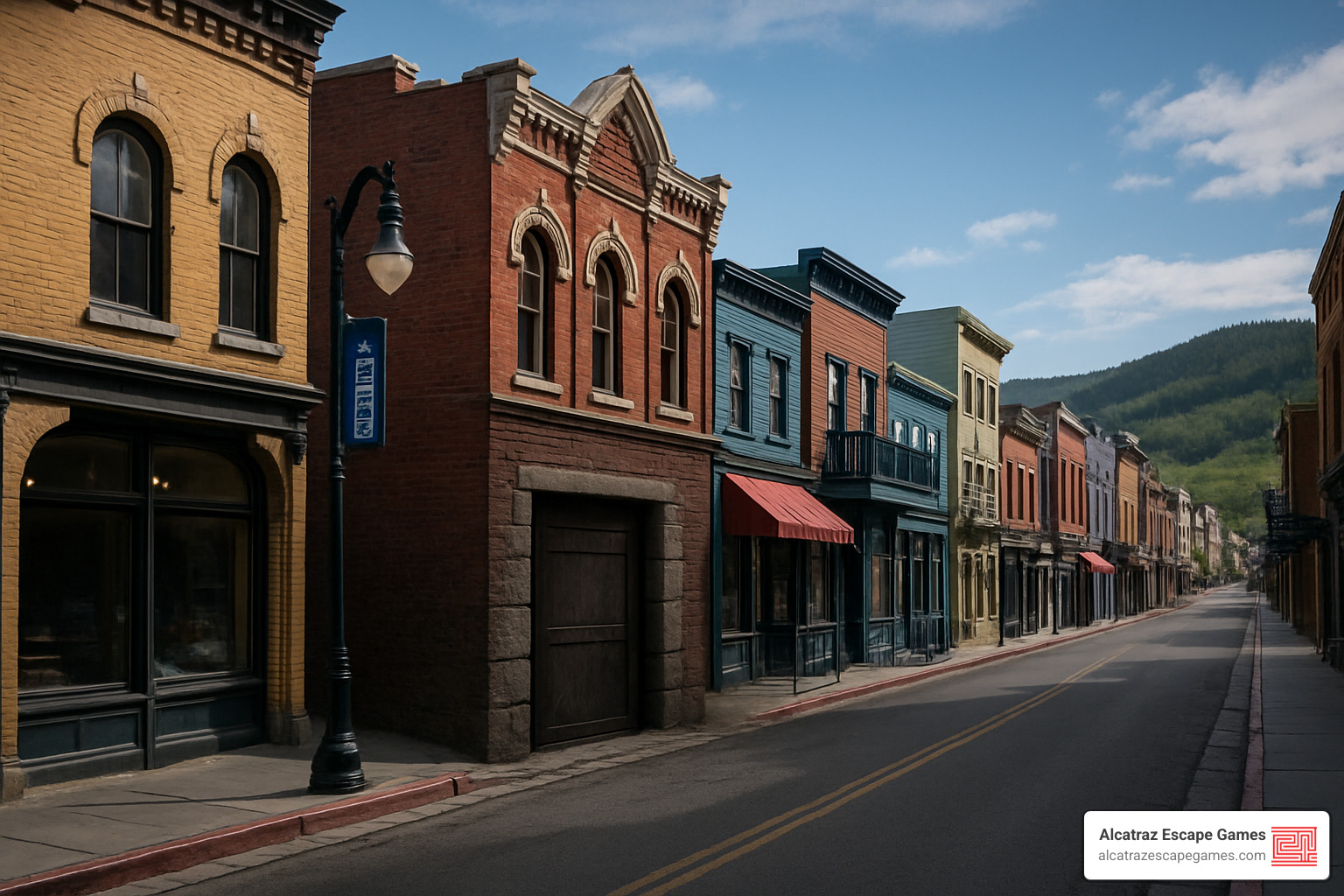Park City Main Street with hidden doorway - escape room park city ut