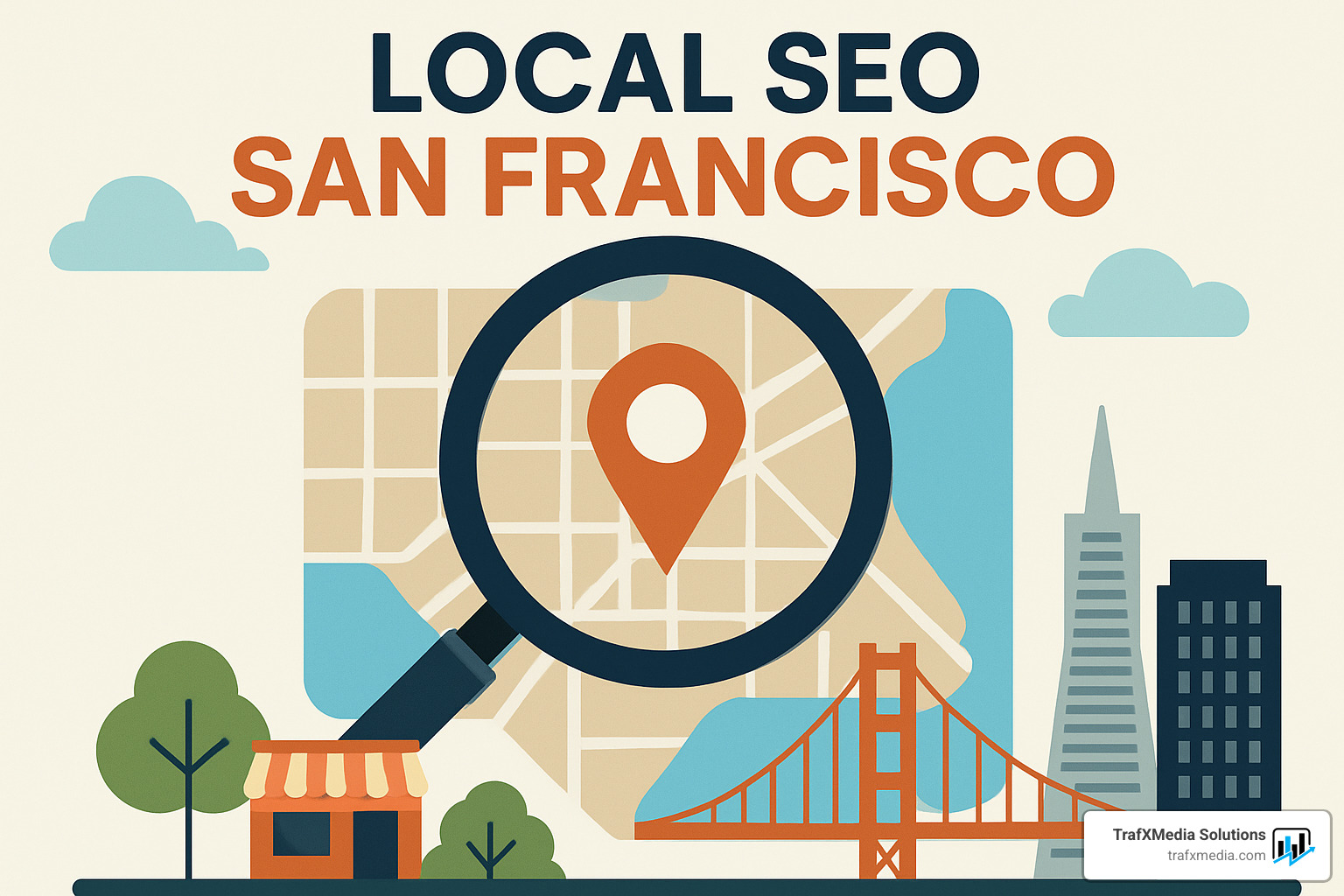 google map pack showing local business listings - local seo san francisco