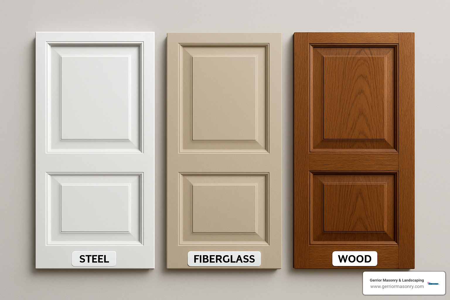 different basement door material samples - basement door replacement cost