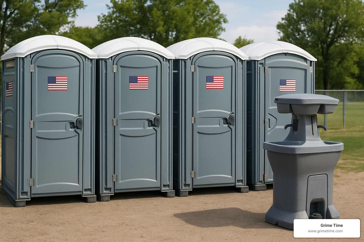 Handwashing station bundle with porta potty units - affordable porta potty rentals