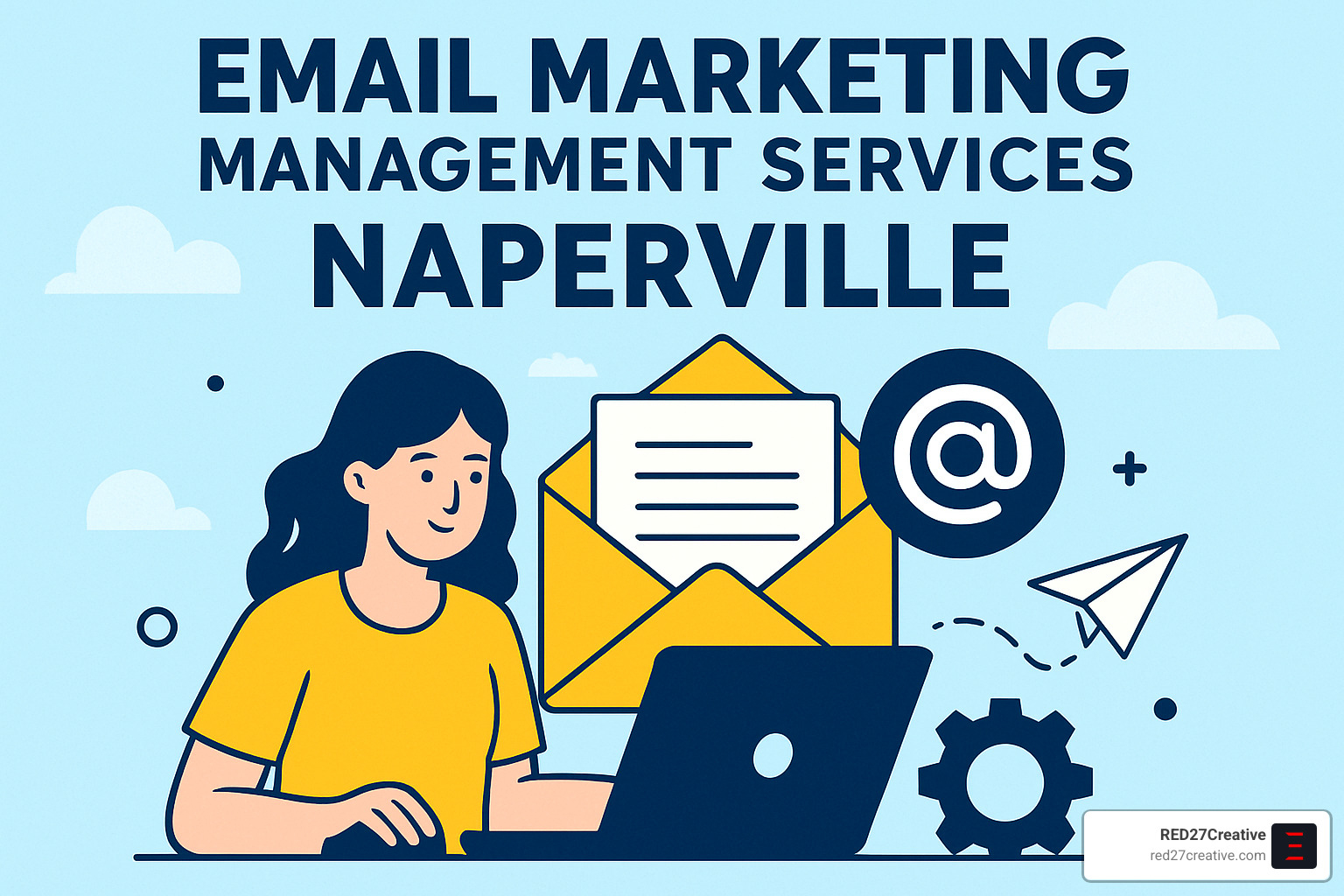 Naperville Email Marketing Management Services That Actually Deliver • email marketing management services naperville • RED27Creative Email marketing KPI dashboard showing open rates, click-through rates, and conversions - email marketing management services naperville