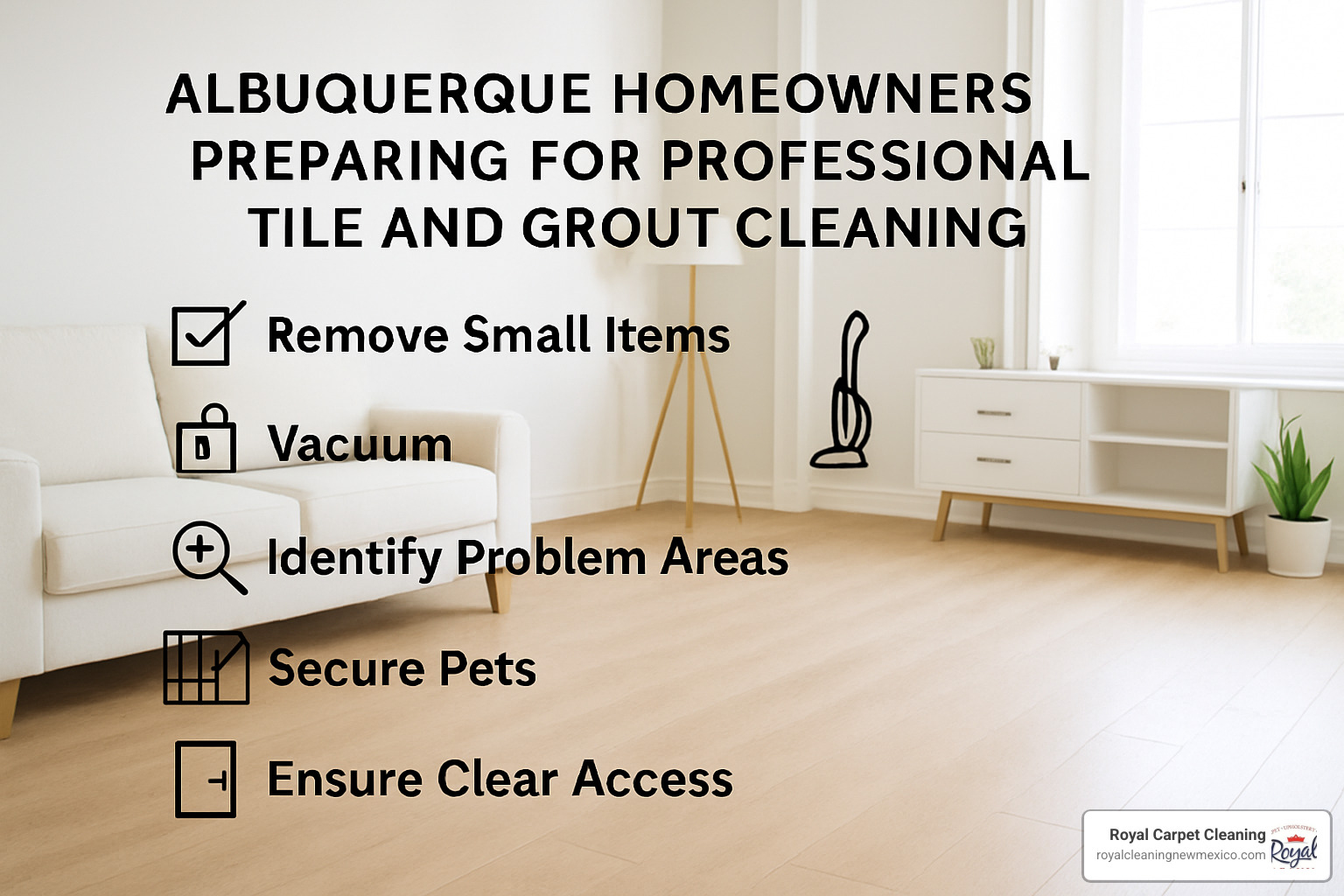 homeowner preparation checklist for tile cleaning - tile and grout cleaning albuquerque