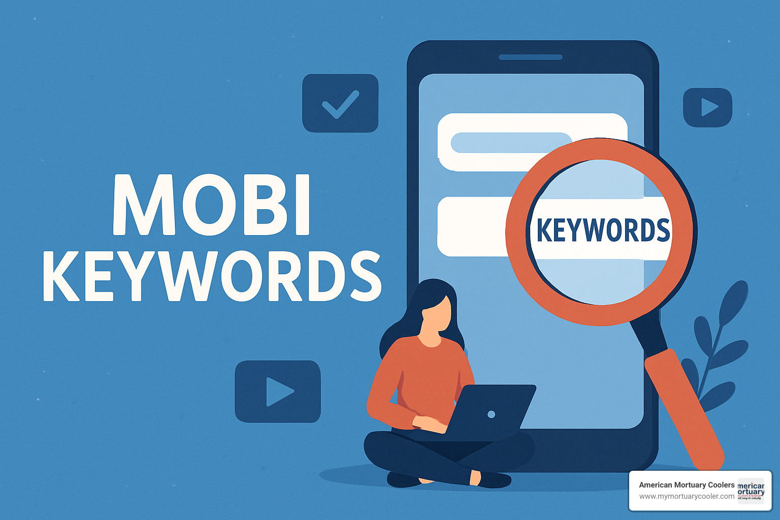 Author researching keywords at computer - MOBI KEYWORDS 