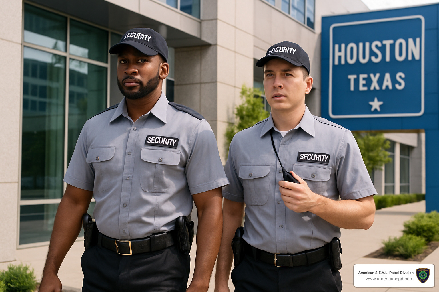 armed and unarmed security guards on patrol - Commercial property guards Houston