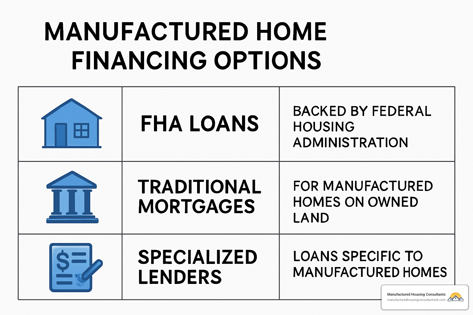 manufactured home financing options chart - manufactured homes new braunfels