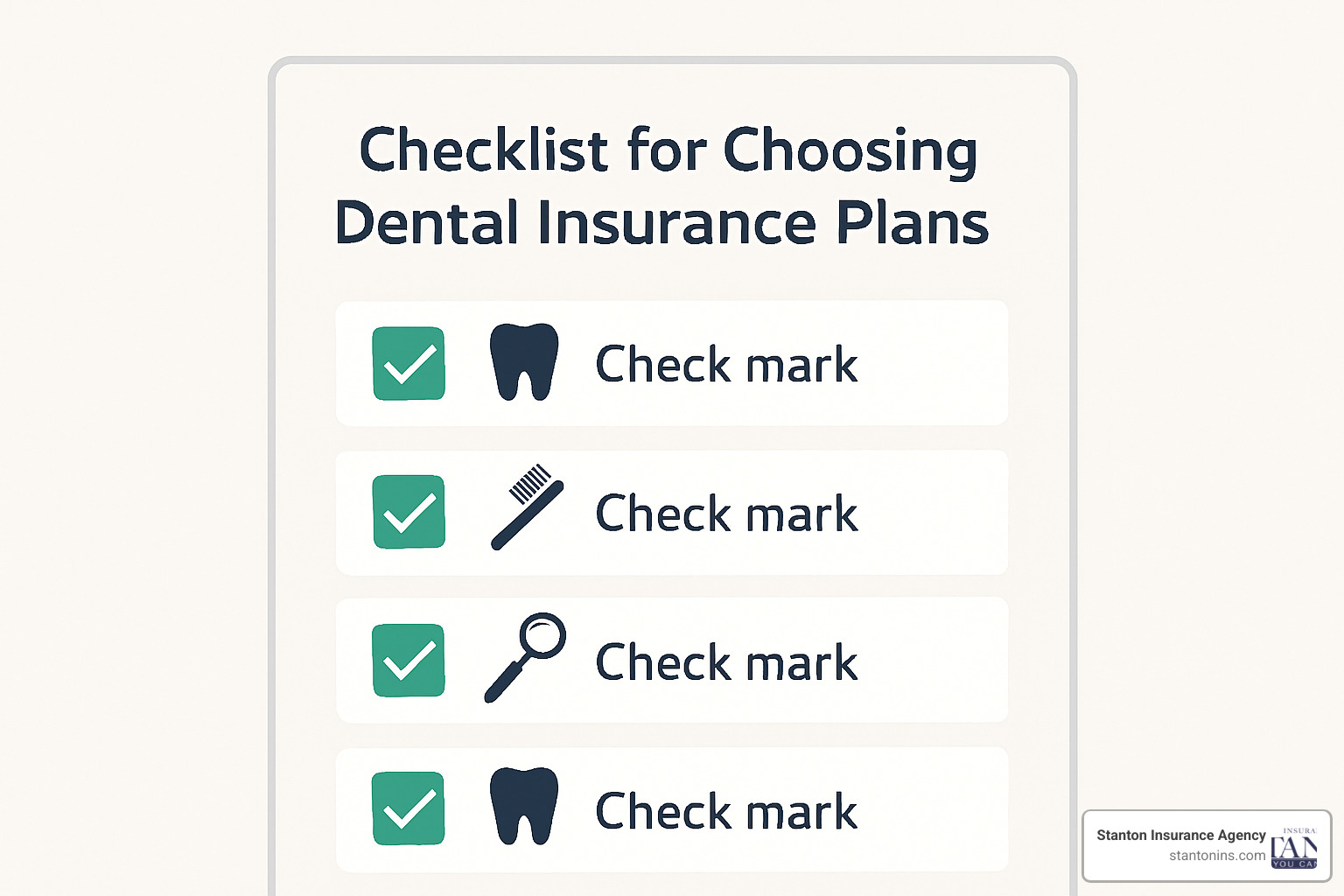 checklist for choosing dental insurance plans - dental insurance