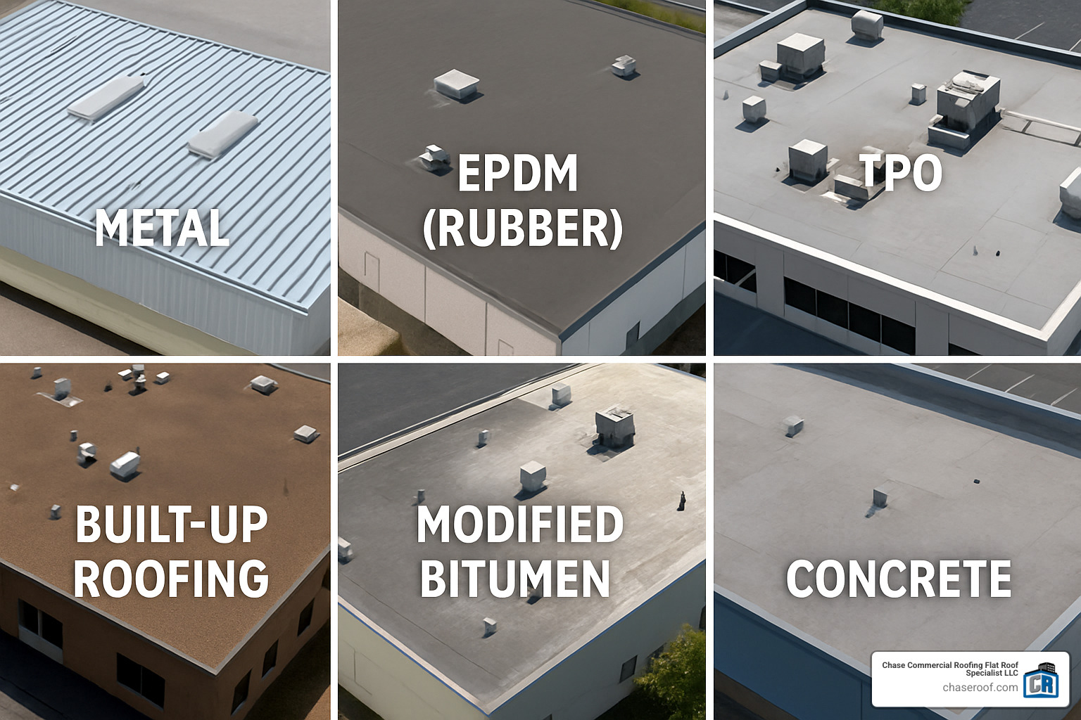 Different commercial roof types suitable for sealing - commercial roof sealing
